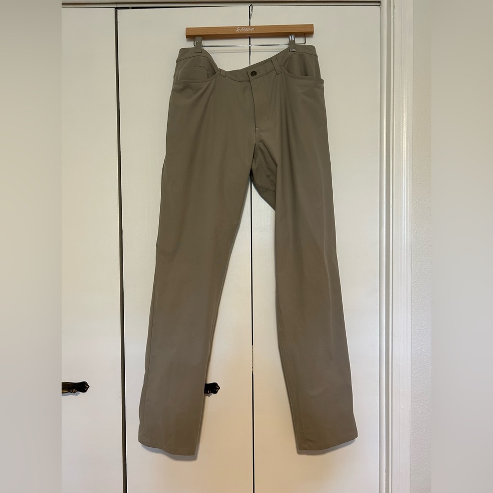 LOT of 2 Lululemon ABC pants. 34x34. Khaki and Black